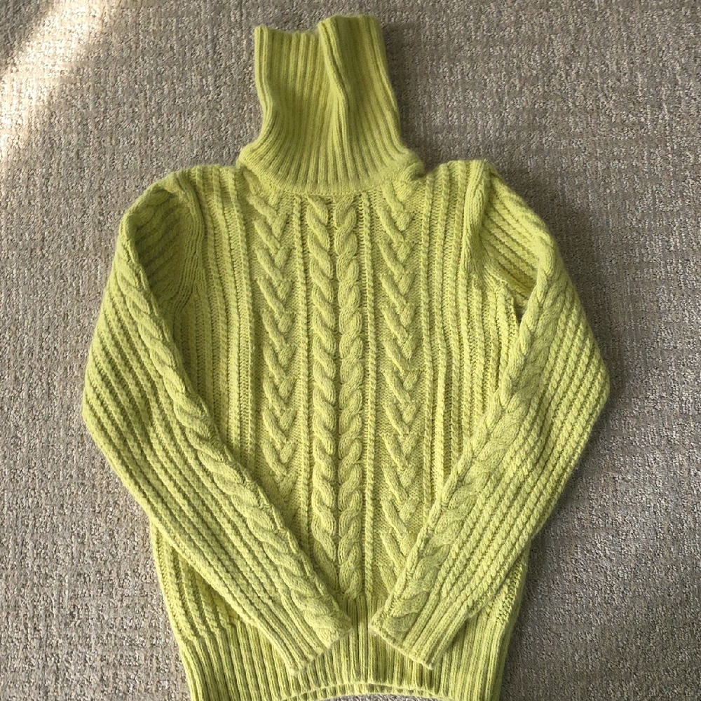Eddie Bauer Women's Cowl Neck Sweater - Lime Green